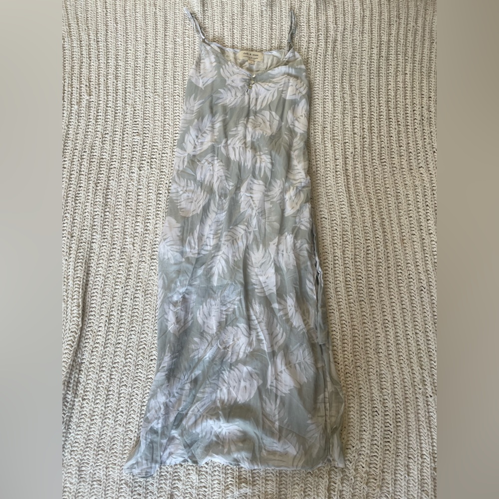 super pretty green and white boutique dress